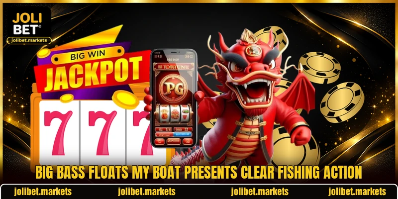 Big Bass Floats My Boat presents clear fishing action Big Bass Floats My Boat presents clear fishing action