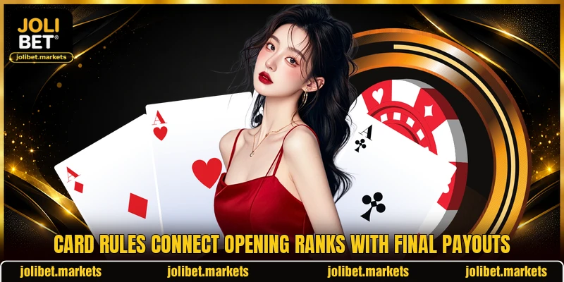 Card rules connect opening ranks with final payouts Card rules connect opening ranks with final payouts