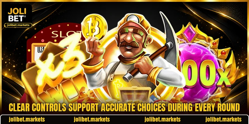 Clear controls support accurate choices during every round