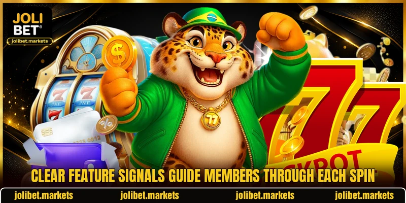 Clear feature signals guide members through each spin Clear feature signals guide members through each spin