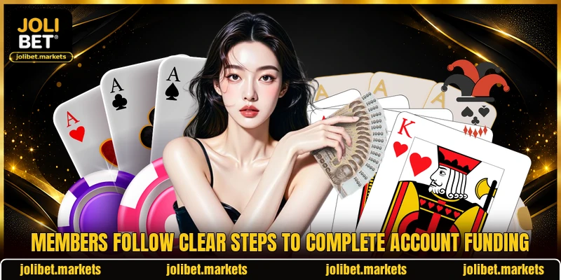 Members follow clear steps to complete account funding Members follow clear steps to complete account funding