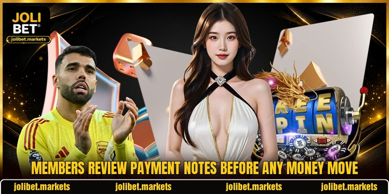 Members review payment notes before any money move Members review payment notes before any money move