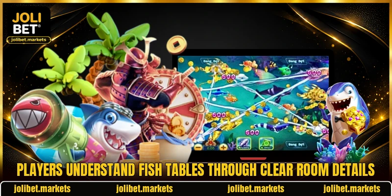 Players understand Fish tables through clear room details