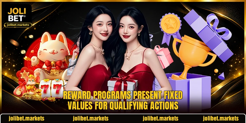 Reward programs present fixed values for qualifying actions