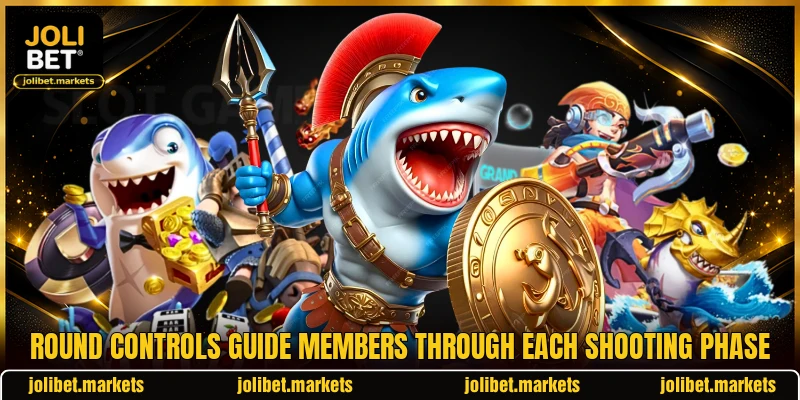 Round controls guide members through each shooting phase