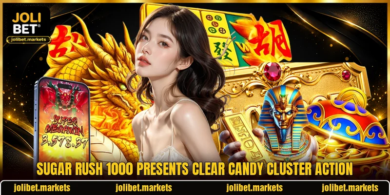 Sugar Rush 1000 presents clear candy cluster action