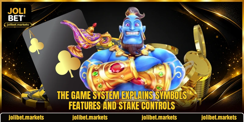The game system explains symbols features and stake controls
