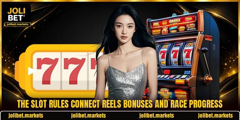 The slot rules connect reels bonuses and race progress
